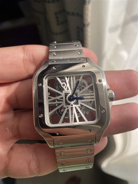 cartier santos skeleton review.